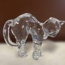 Figurine chat en verre cristal