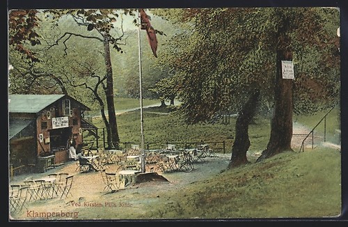 Carte postale klampborg café - carte,