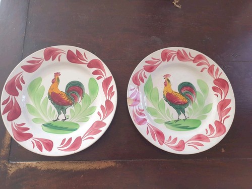 Assiettes plates coq - plates,