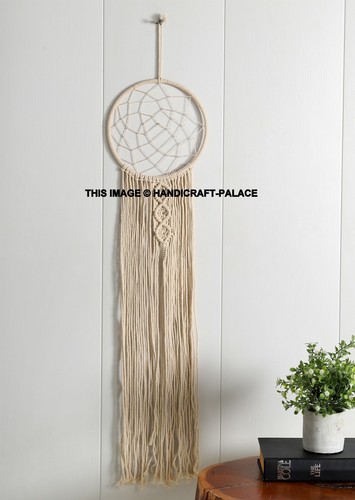 Coton macramé tissé tenture - coton,