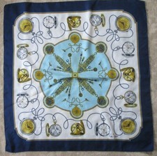 Foulard en soie  ROLEX Genève 90cm x 90cm vintage scarf