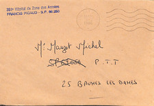 Enveloppe postes aux armées 1986 351e hopital de zone des armées francis picaud