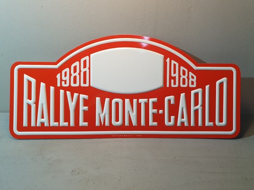 Plaque rallye monte carlo - rallye, 1988
