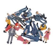 20 Figurines Peintes De Passagers à L'échelle 1:30 Pour Train Diorama