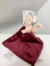 Doudou Plat/Mouchoir Écureuil Beige Blanc Rouge Bordeaux  - Bébé Douceur Leclerc