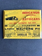 Ancienne Plaque Publicitaire Autocars Et Charbon En Plastique