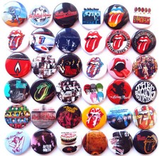 THE ROLLING STONES Pins Button Badges I Can't Get No Satisfaction Angie