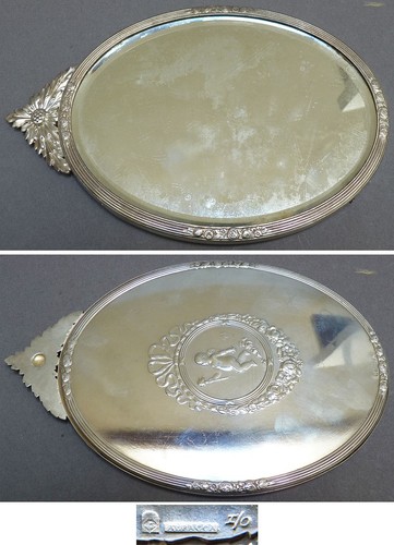 Miroir face main metal - miroir,