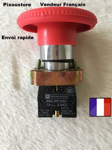 Bouton poussoir urgence à - poussoir,