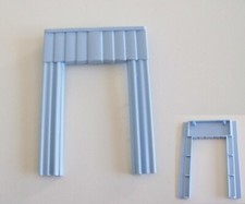 PLAYMOBIL (J488) EPOQUE 1900 - Rideau Bleu Clair Fenêtre RDC Etage Maison 5301