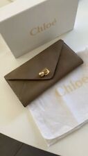 CHLOE portefeuille en cuir beige 