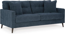 Bixler Blue Tufted Sofa with