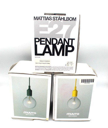 WHITE 3 PC Muuto E27 Pendant