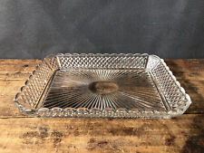 Ancien plat en cristal de Bayel décor cuisine vintage art de la table