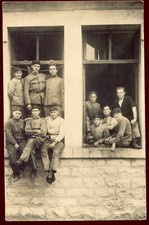 cpa carte-photo militaire régiment guerre . aviateurs . avion