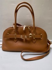 Sac cabas bowling cuir camel