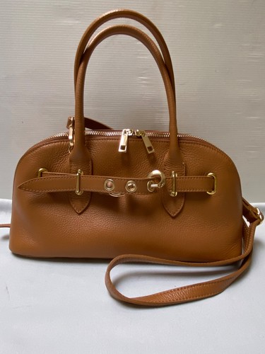 Sac cabas bowling cuir camel