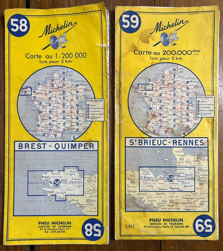 Lot carte michelin et - et, 59