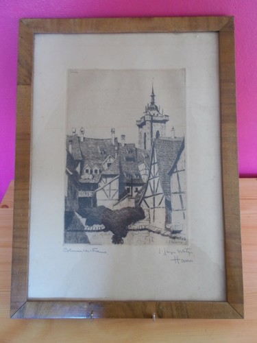 Tableau eau forte maison - forte, orban