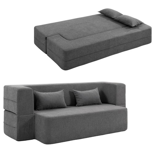 Homcom canapé convertible - convertible, 2