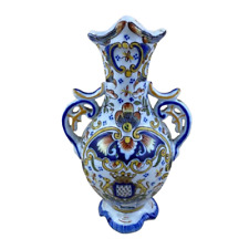 Vase en Faïence de Desvres Signé Geo Martel, Décor pour Pornic, Modèle n°404