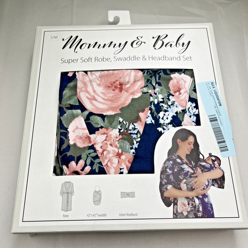 Maternity robe mom girl floral - maternity,