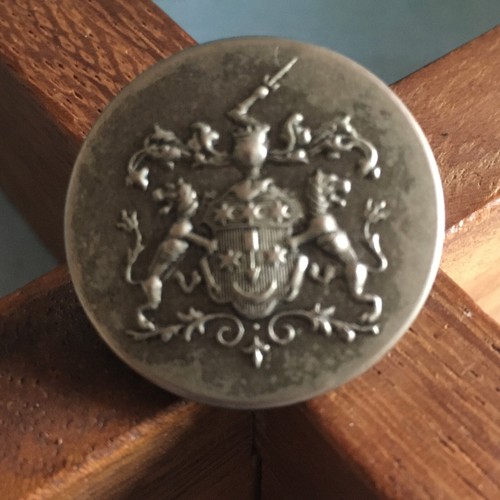 Ancien bouton argenté - bouton,