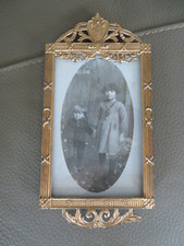 cadre photo en métal doré et