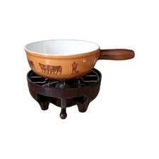 Service à Fondue Staub en Fonte    21 cm   Vintage 