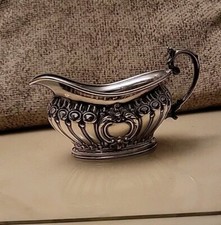 Ancien Pot À Lait Argente