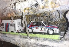 DIORAMA ASSISTANCE RALLYE MONTÉ CARLO. LANCIA DELTA.FIAT DUCATO 1/43eme