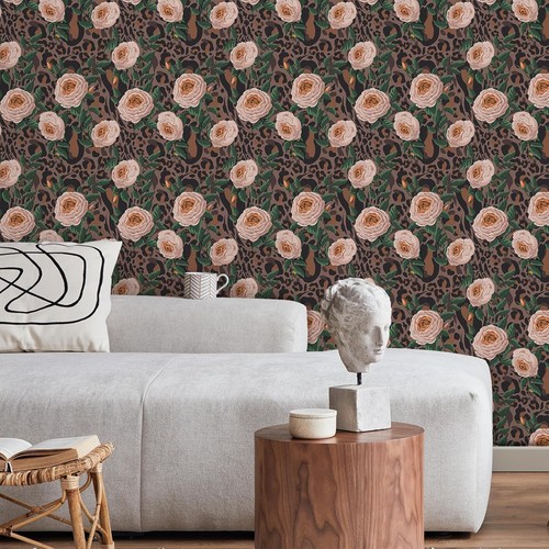 Papier peint rose autocollant