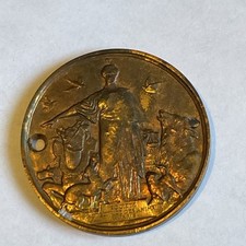 Médaille Concours Agricole 1912 société protectrice des animaux medal Rare !