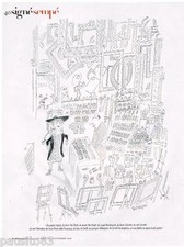 PUBLICITE ADVERTISING 105  2009  DESSIN  signé Sempé l'artiste peintre