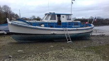 Bateau bois 11m50 moteur - bateau, en