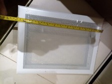 grilles  de ventilation ou décompression de hotte de cheminée blanche 33/ 25 cm 