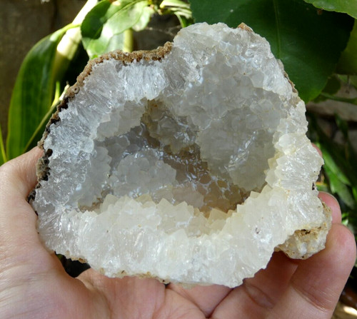 Géode calcédoine sur quartz - sur,