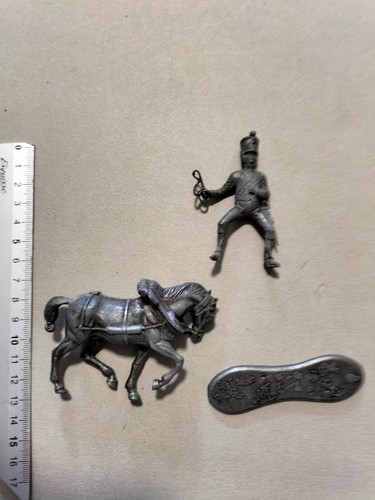 Cavalier figurine metal - , mhsp