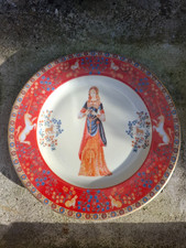 1 assiette "la dame a la licorne" L'ODORAT deshoulieres LIMOGES