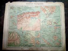 Carte géographique en relief - COLONIES FRANCAISES - 32x27 cm