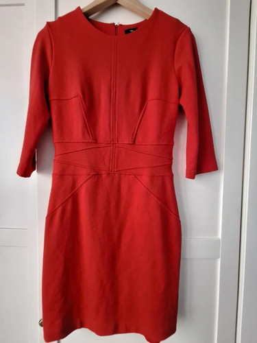 Robe midi rouge - taille, s