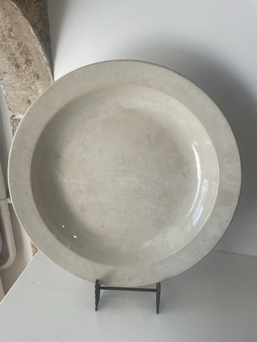 Ancien plat rond creux patine - ancien,