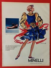 Publicité de presse: Chaussures Mode  MINELLI illustration Paul ISOLA  Sept 1982