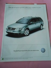 Publicté Advertising 2001  Nouvelle Passat Carat V6TDI