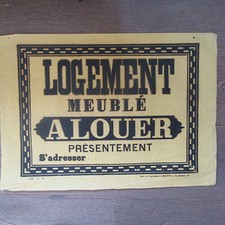 AFFICHE ANCIENNE 1810 LOGEMENT