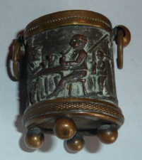 superbe pyrogène à décor de scènes villageoises dans le gout de Barbedienne