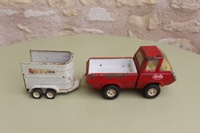 Tonka camion rouge vintage + remorque Stables - metal - set ancien