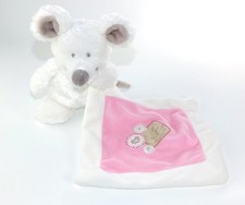 Peluche doudou Souris Blanche