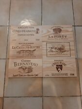 Lot de 6 estampes bois façades caisse vin
