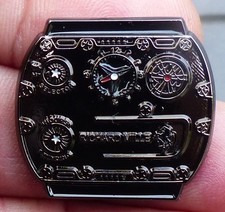 2 PINS PIN'S MONTRE WATCH RICHARD MILLE, NICKEL NOIR